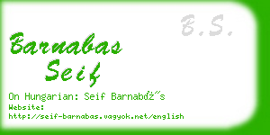 barnabas seif business card